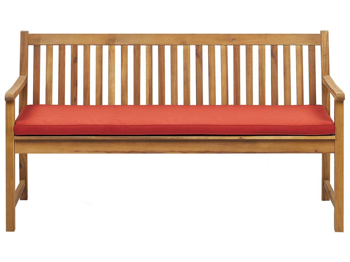 Beliani Banco Madera de acacia con certificado FSC® VIVARA 160x61 Rojo