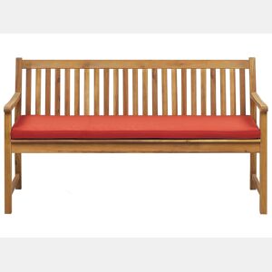 Bancos de jardim com almofadas VIVARA 160 cm Madeira de Acácia certificada Vermelho escuro