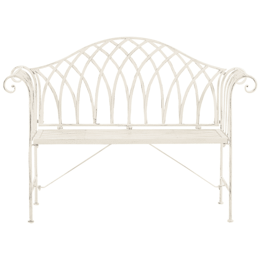 Banco de jardim MILAZZO 130 cm Metal Branco