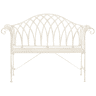 Banco de jardim MILAZZO 130 cm Metal Branco