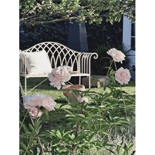 Banco de jardim MILAZZO 130 cm Metal Branco