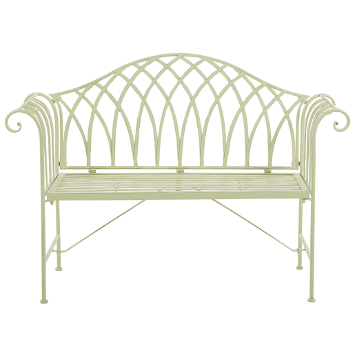 Banco de jardim MILAZZO 130 cm Metal Verde claro