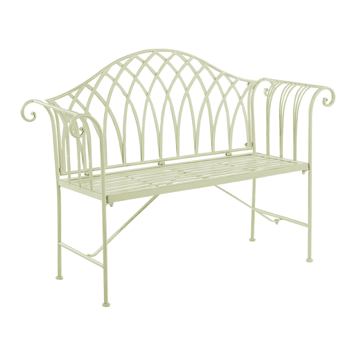 Banco de jardim MILAZZO 130 cm Metal Verde claro