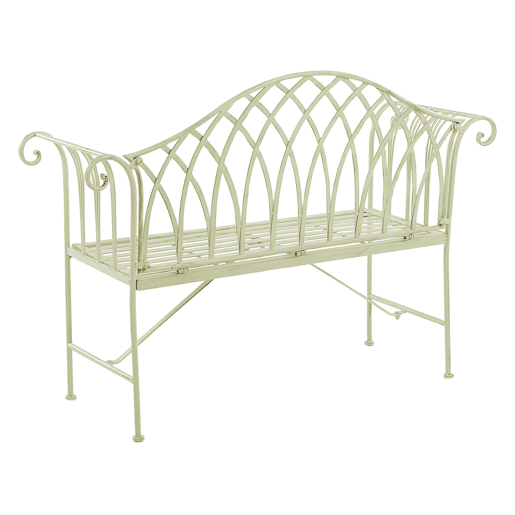 Banco de jardim MILAZZO 130 cm Metal Verde claro