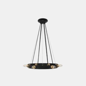 candeeiro de tecto metal cor preta série dulcineia 62cm