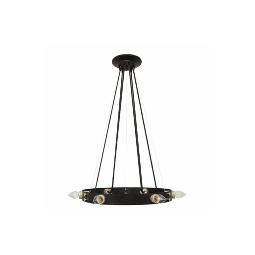 candeeiro de tecto metal cor preta série dulcineia 62cm