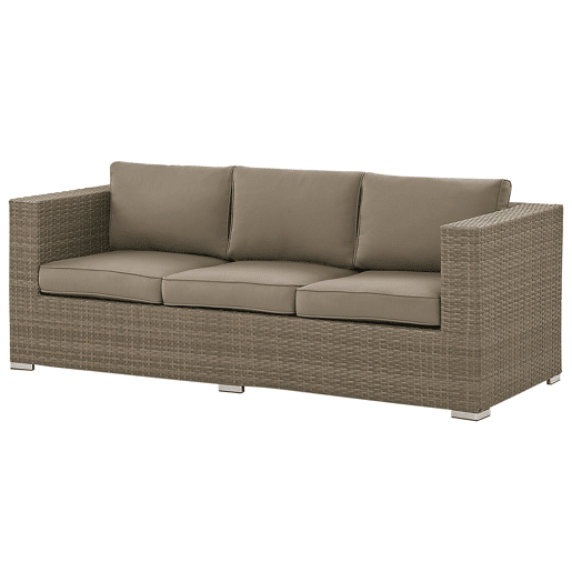 Beliani Conjunto lounge Ratan sintético BELLUNO