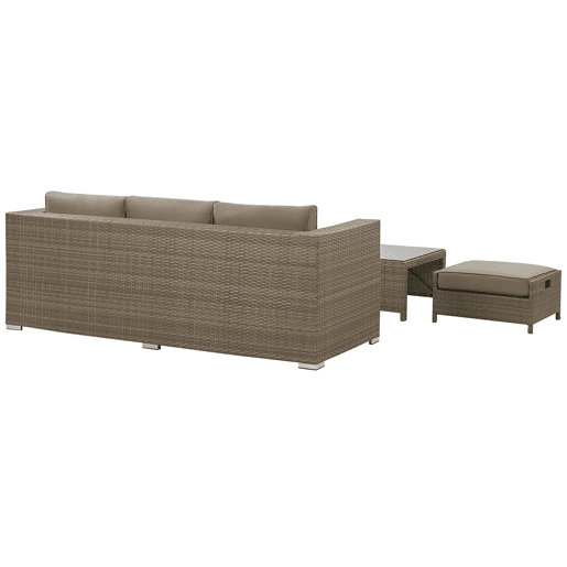 Beliani Conjunto lounge Ratan sintético BELLUNO