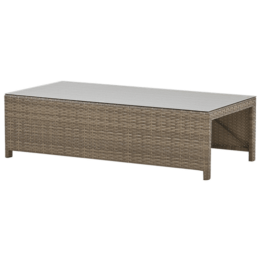 Beliani Conjunto lounge Ratan sintético BELLUNO
