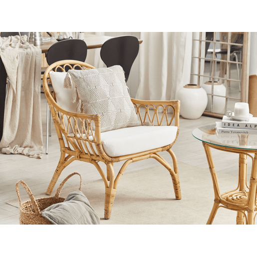 Conjunto de jardim com mesa 4 lugares SIBARI Rattan Natural