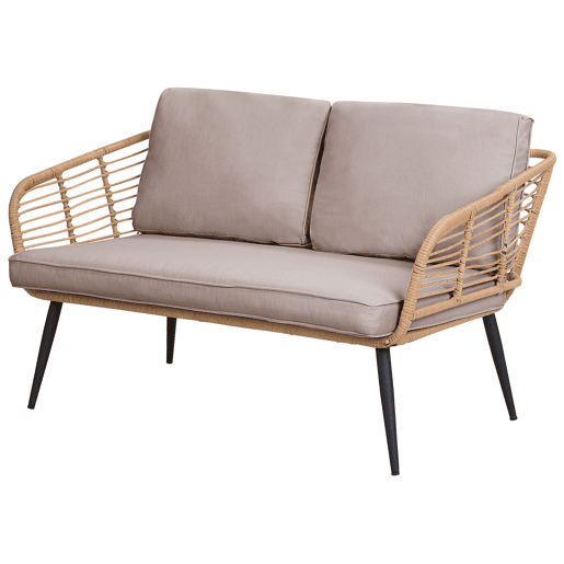 Beliani Conjunto lounge Ratan sintético CORINTH II