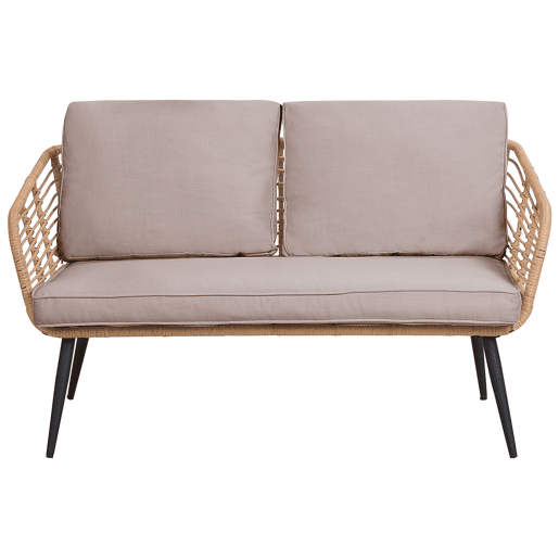 Beliani Conjunto lounge Ratan sintético CORINTH II