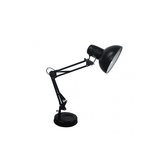 candeeiro flexográfico de metal preto série rutilo 39cm