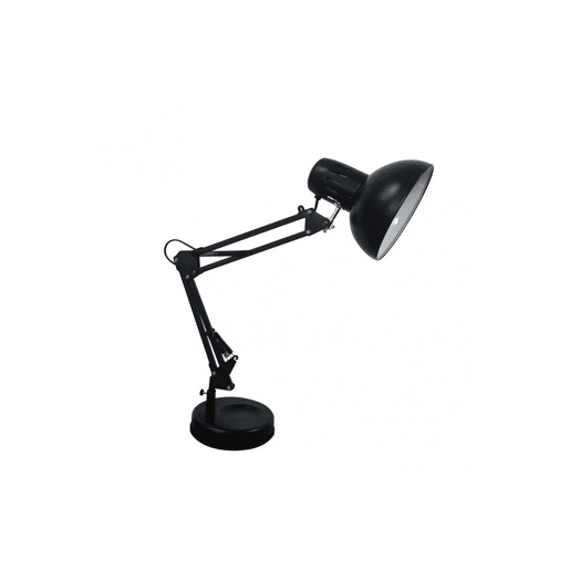 candeeiro flexográfico de metal preto série rutilo 39cm