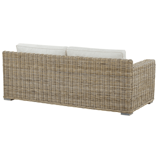 Conjunto de sofás de jardim 4 lugares ARDEA Rattan Castanho claro