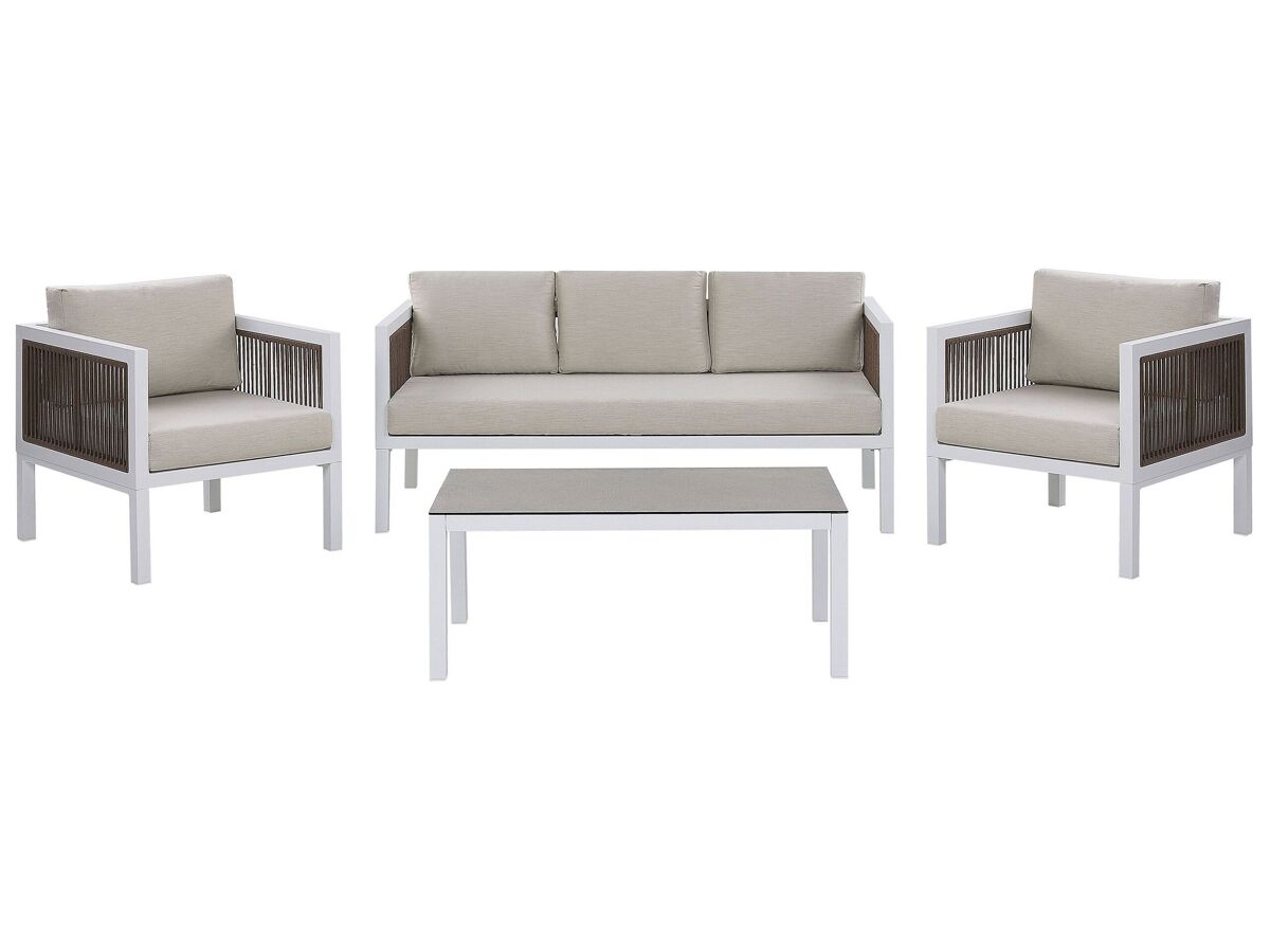 Beliani Conjunto de jardín Aluminio BORELLO