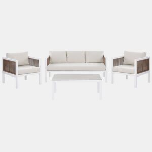 Conjunto de jardim com mesa 5 lugares BORELLO Metal Branco