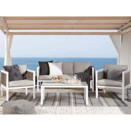 Conjunto de jardim com mesa 5 lugares BORELLO Metal Branco