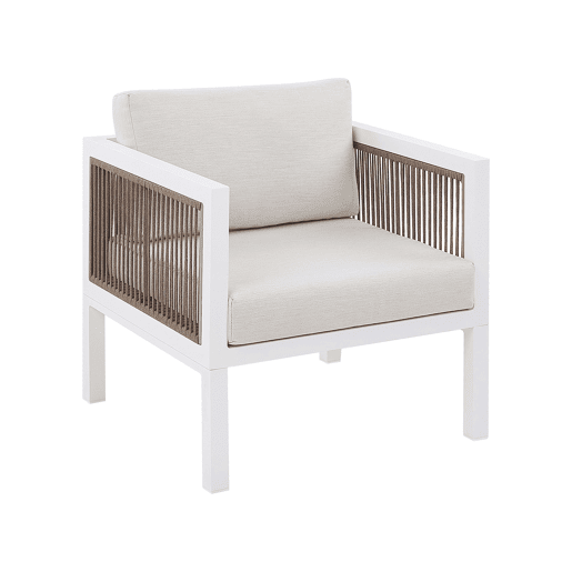 Conjunto de jardim com mesa 5 lugares BORELLO Metal Branco