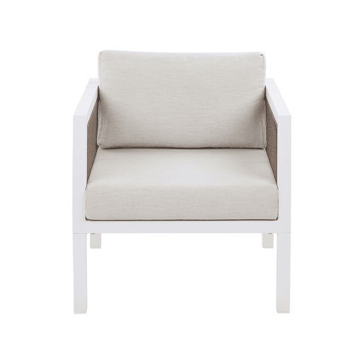 Conjunto de jardim com mesa 5 lugares BORELLO Metal Branco