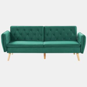Sofá-cama BARDU Veludo Verde escuro 2 lugares