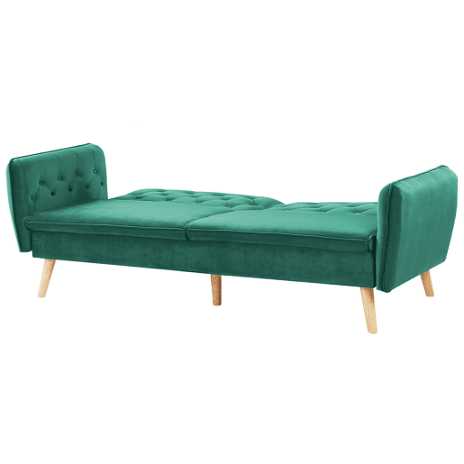Sofá-cama BARDU Veludo Verde escuro 2 lugares