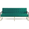 Sofá-cama MARSTAL Veludo Verde esmeralda 3 lugares