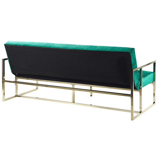 Sofá-cama MARSTAL Veludo Verde esmeralda 3 lugares