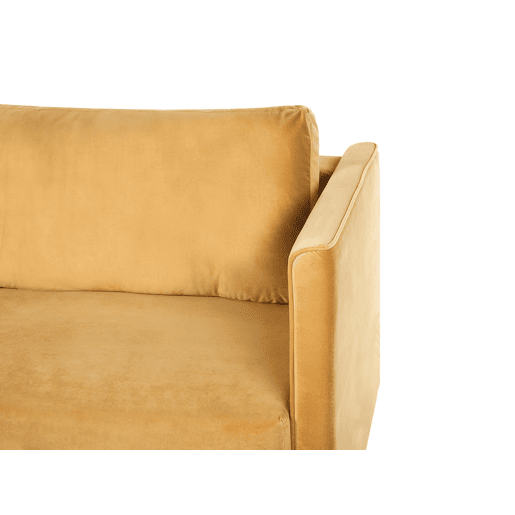 Sofá-cama EKSJO Veludo Mostarda com arrumação 3 lugares