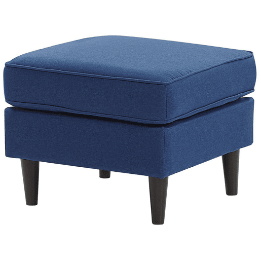 Sofá AVESTA Tecido Azul escuro com repousa-pés 3 lugares