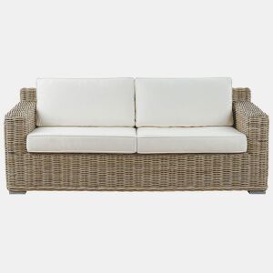 Sofá de jardim 2 lugares ARDEA Rattan Castanho claro