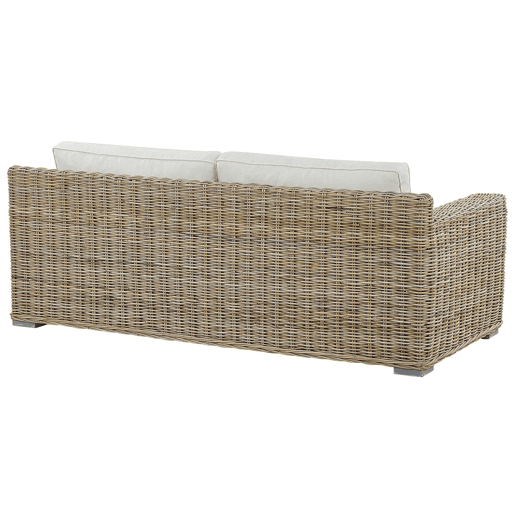 Sofá de jardim 2 lugares ARDEA Rattan Castanho claro