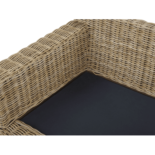 Sofá de jardim 2 lugares ARDEA Rattan Castanho claro