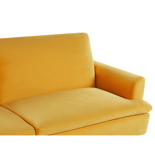 Sofá-cama VETTRE Veludo Amarelo 3 lugares
