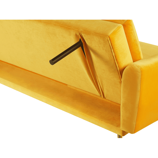 Sofá-cama VETTRE Veludo Amarelo 3 lugares