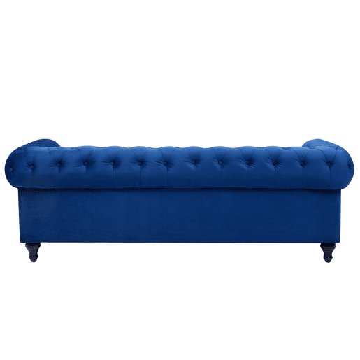 Sofá CHESTERFIELD Veludo Azul marinho 3 lugares