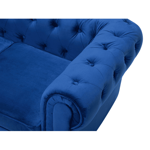 Sofá CHESTERFIELD Veludo Azul marinho 3 lugares