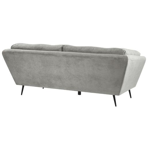 Sofá LENVIK Veludo Cinzento 3 lugares Sofá LENVIK Veludo Cinzento 3 lugares