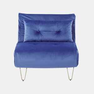 Sofá-cama individual VESTFOLD Veludo Azul marinho
