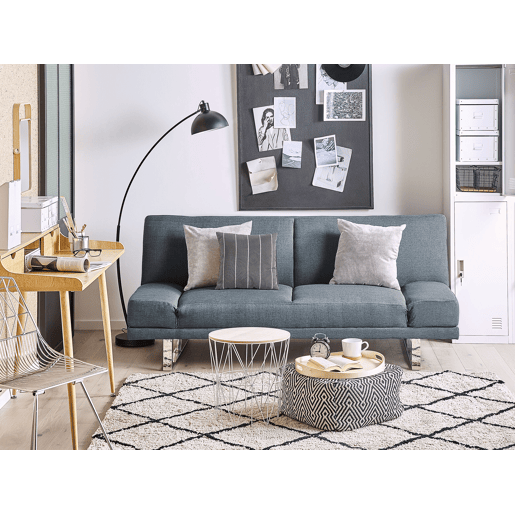 Sofá-cama YORK Tecido Azul 2 lugares