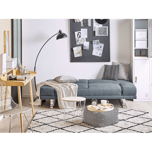 Sofá-cama YORK Tecido Azul 2 lugares