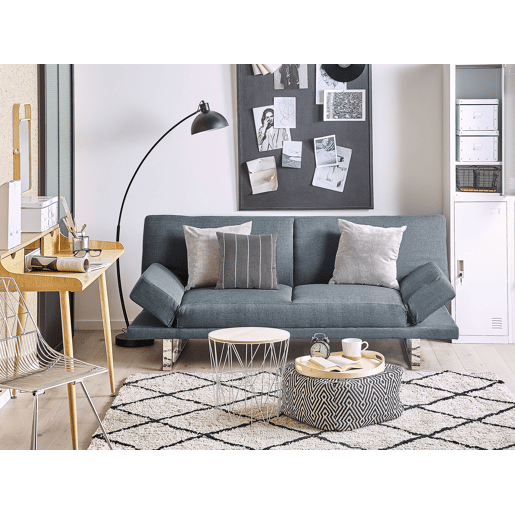 Sofá-cama YORK Tecido Azul 2 lugares