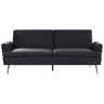 Sofá-cama VETTRE Veludo Preto 3 lugares