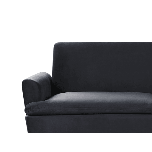 Sofá-cama VETTRE Veludo Preto 3 lugares