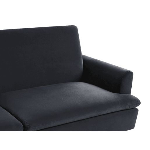 Sofá-cama VETTRE Veludo Preto 3 lugares