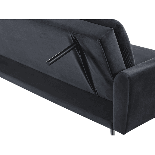 Sofá-cama VETTRE Veludo Preto 3 lugares