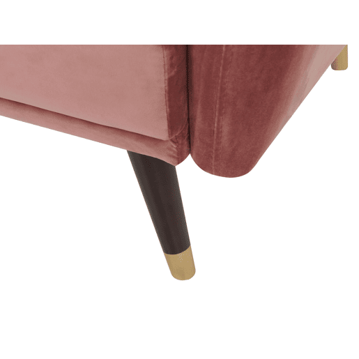 Sofá-cama VIMMERBY Veludo Rosa 3 lugares