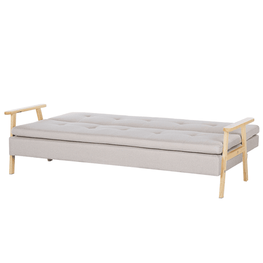 Sofá-cama TJORN Tecido Creme 3 lugares