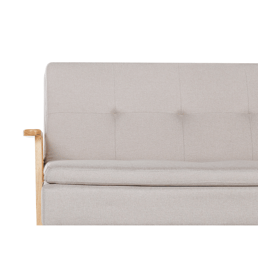 Sofá-cama TJORN Tecido Creme 3 lugares