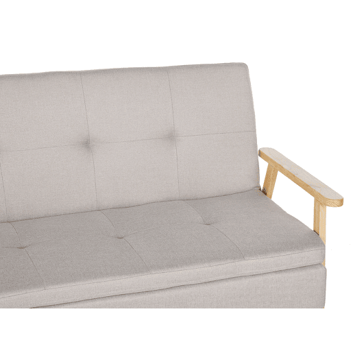 Sofá-cama TJORN Tecido Creme 3 lugares